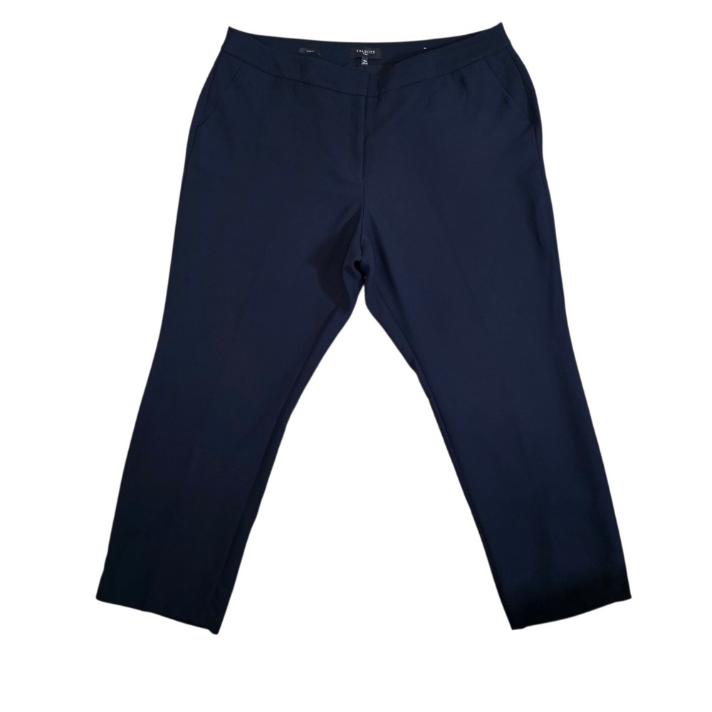 Talbots Womens 18W Navy Dress Pants Plus Size Career Work Trousers Classic